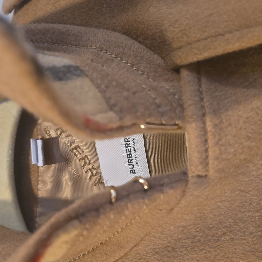 Burberry Cashmere Wool Camel Color Classic Trench Coat Size 2 - Picture 9 of 16